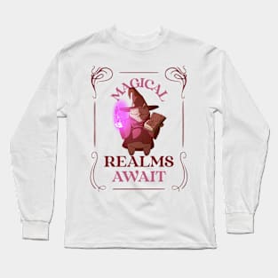 Magical Realms Await Fantasy RPG Long Sleeve T-Shirt